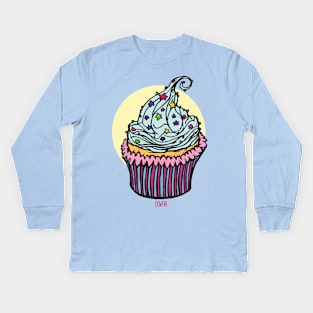 Cupcake with sprinkles Kids Long Sleeve T-Shirt